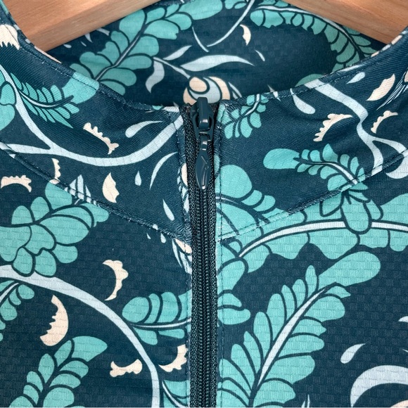 X by Gottex XL Active Golf Tennis Travel Long Sleeve Mock Top Teal Paisley - Picture 6 of 7